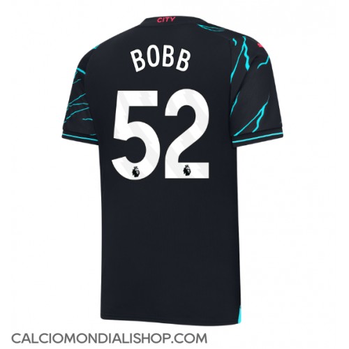 Maglie da calcio Manchester City Oscar Bobb #52 Terza Maglia 2023-24 Manica Corta